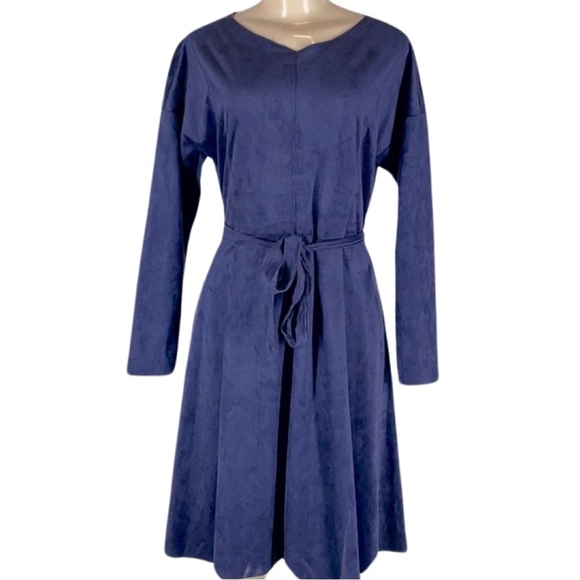 NWT $225 Lysse Vegan Suede Blue Mountain Dress - Picture 1 of 7